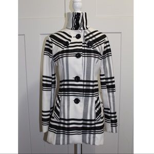 White and Black Trench Coat